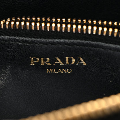 Prada Vitello Move Triangle Compact Zip Wallet Black 6 of 8
