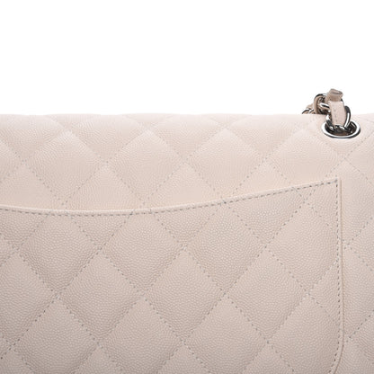 Chanel Caviar Quilted Jumbo Double Flap Light Beige 5 of 9