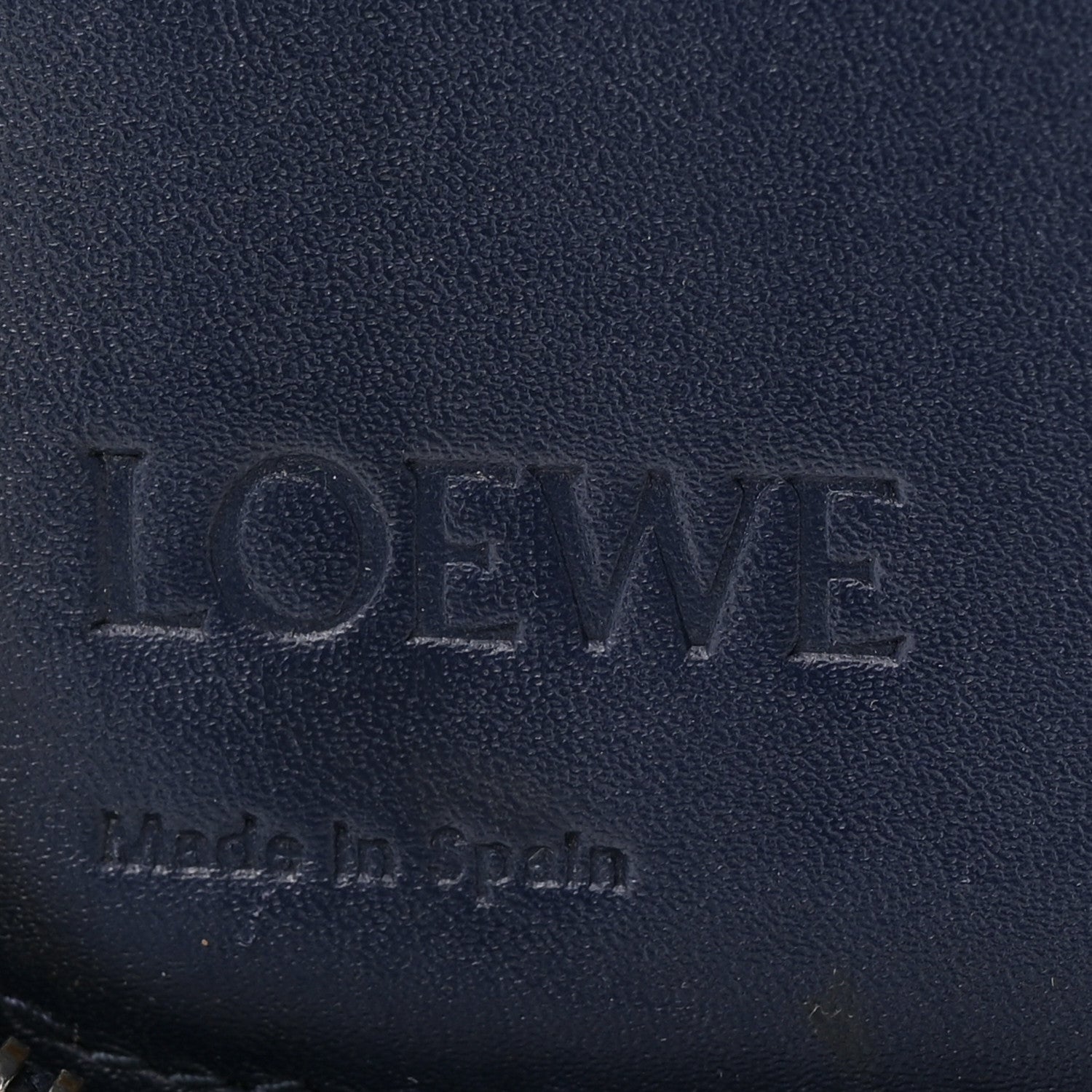 Loewe Calfskin Embossed Repeat Puzzle Zip Around Wallet Blue 6 of 10