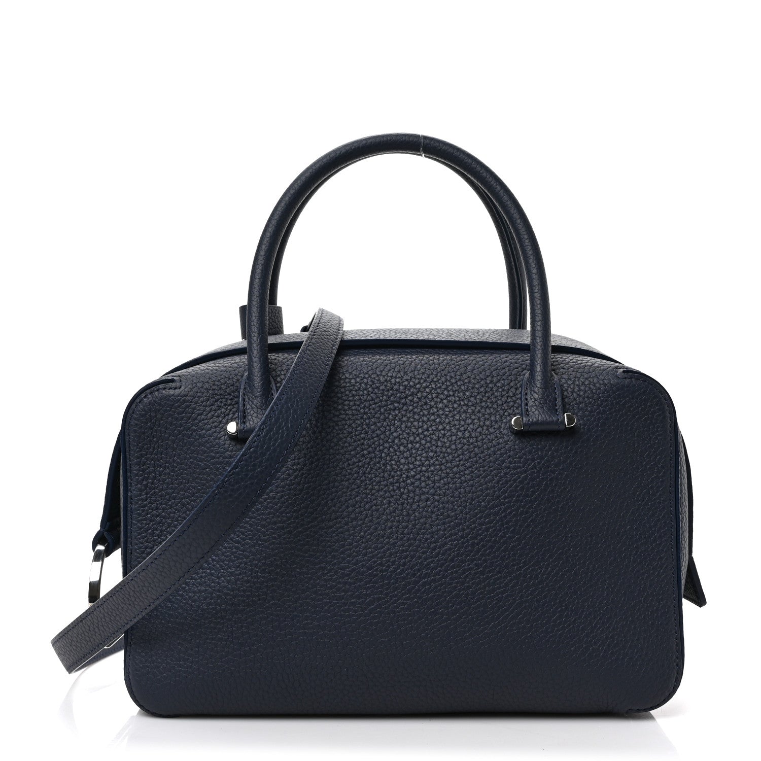 Delvaux Taurillon Soft Cool Box MM Satchel Navy 1 of 9