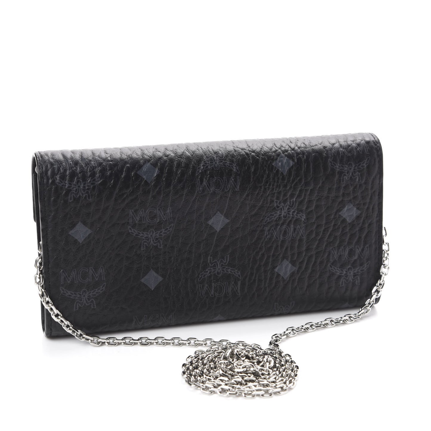 Visetos Large Patricia Wallet On Chain Black