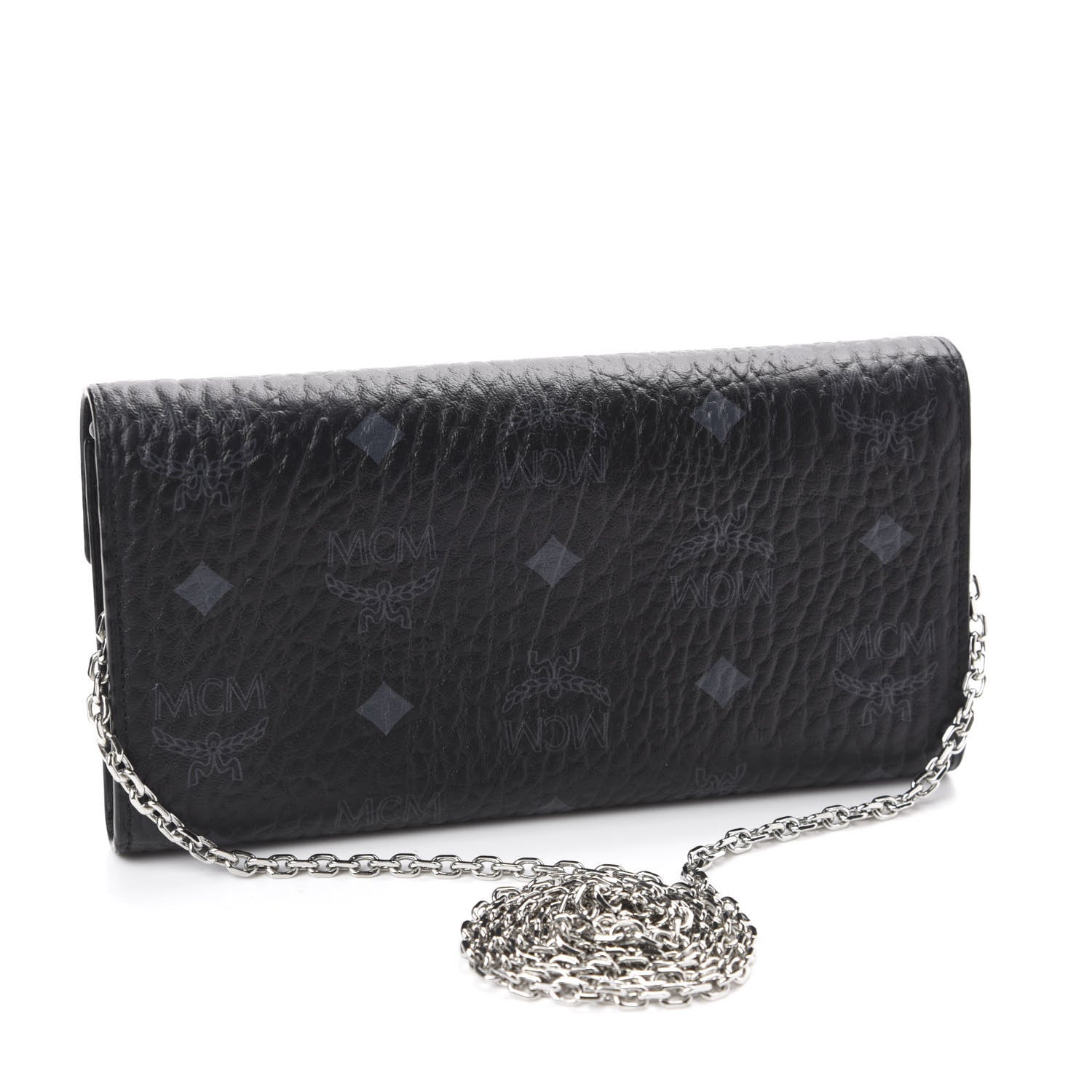 MCM Visetos Large Patricia Wallet On Chain Black 3 of 10