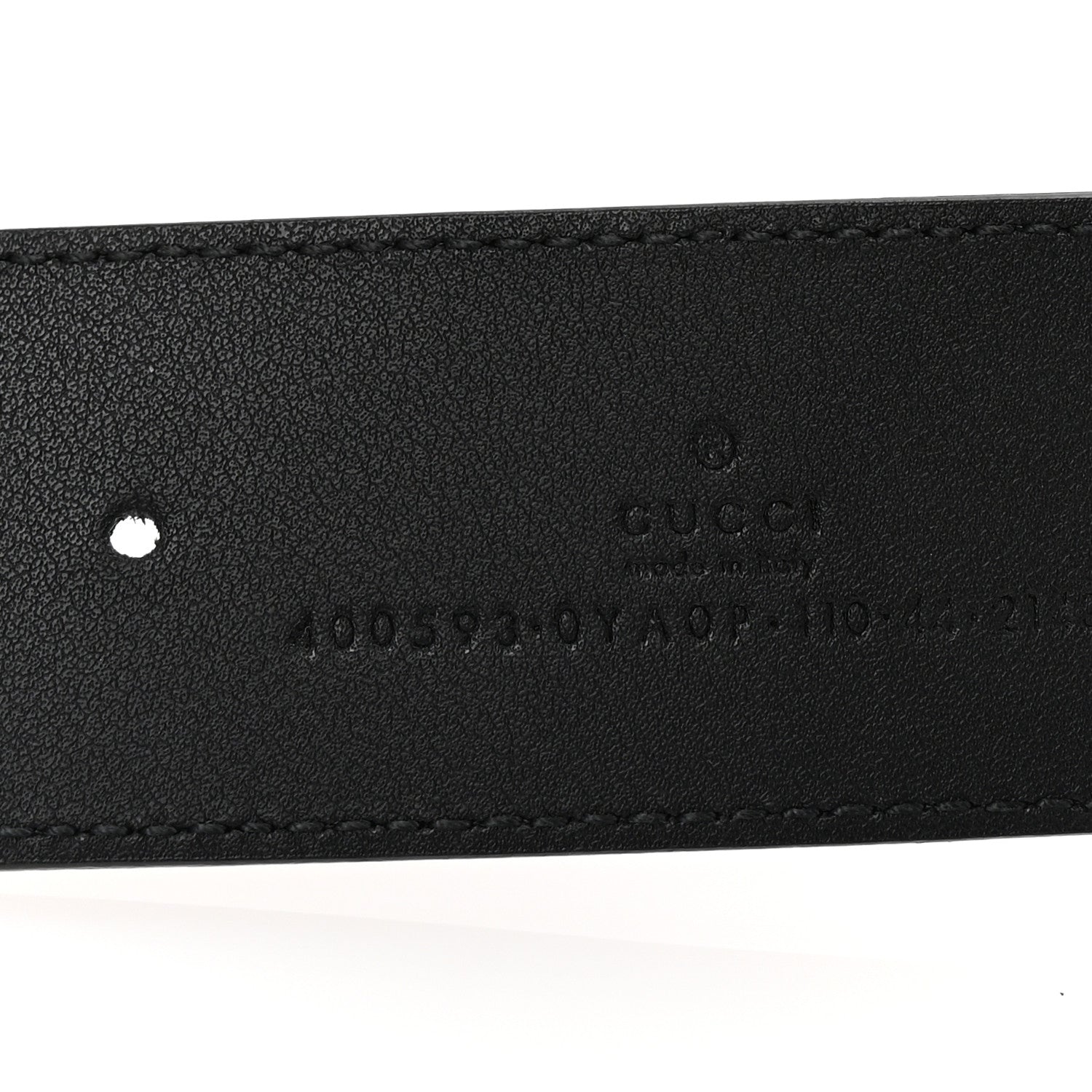 Gucci Plutone Calfskin Palladium Double G 40mm Belt 110 44 Black 5 of 5