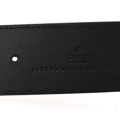 Gucci Plutone Calfskin Palladium Double G 40mm Belt 110 44 Black 5 of 5