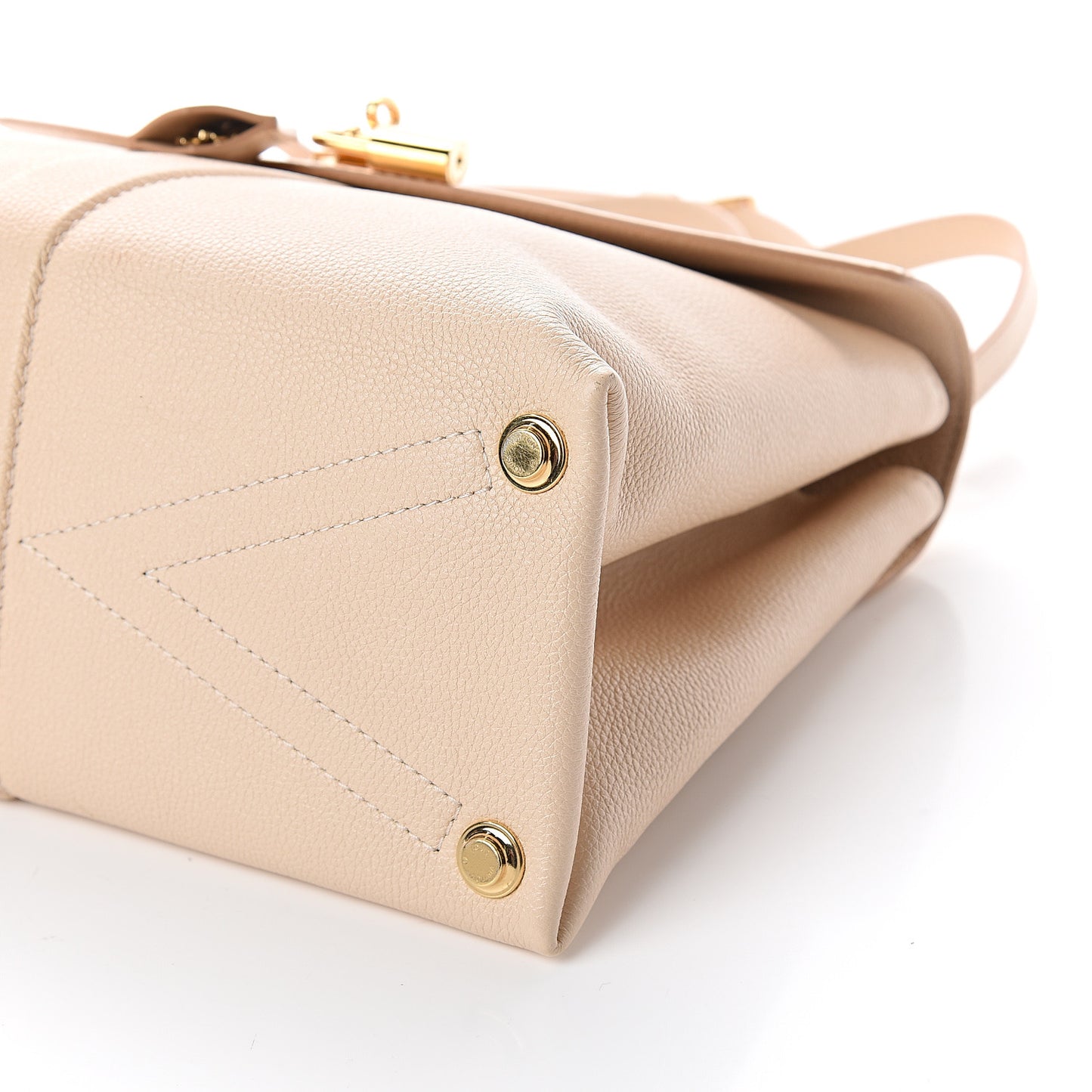 Grained Smooth Calfskin Rose Des Vents MM Creme
