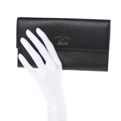 Gucci Dollar Calfskin Swing Continental Wallet Black 2 of 10