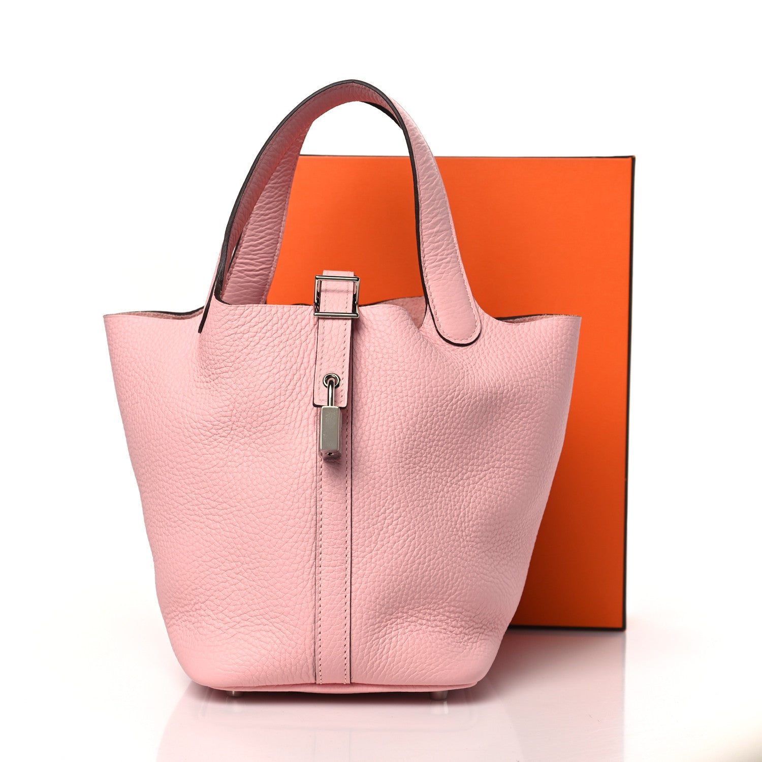 Hermes Taurillon Clemence Picotin Lock 18 PM Rose Sakura 11 of 11