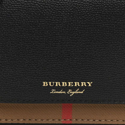 Burberry Grained Calfskin House Check Tartan Mix Hampshire Wallet On Chain Black 7 of 7