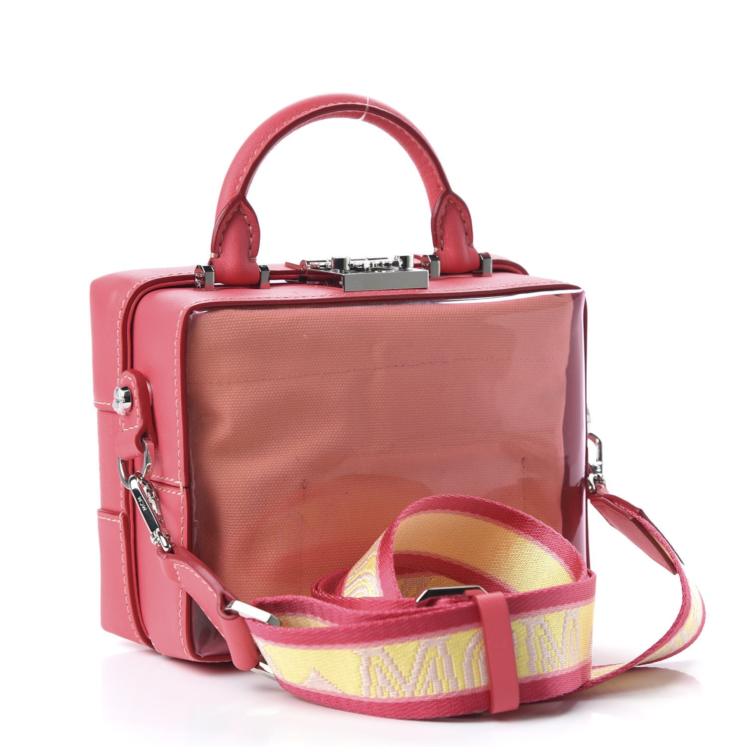 MCM Transparent Small E/W Soft Berlin Crossbody Hologram Teaberry 3 of 10
