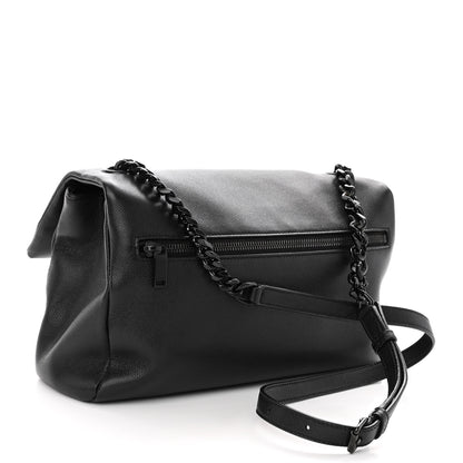 Saint Laurent Grain De Poudre Medium West Hollywood Monogram Fold-Over Black 3 of 9