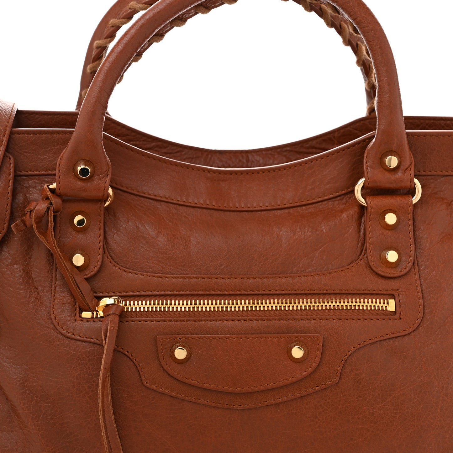 Agneau Classic Gold Hardware City Marron Cognac