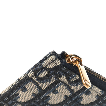Christian Dior Oblique Saddle Chain Long Wallet Blue 15 of 17