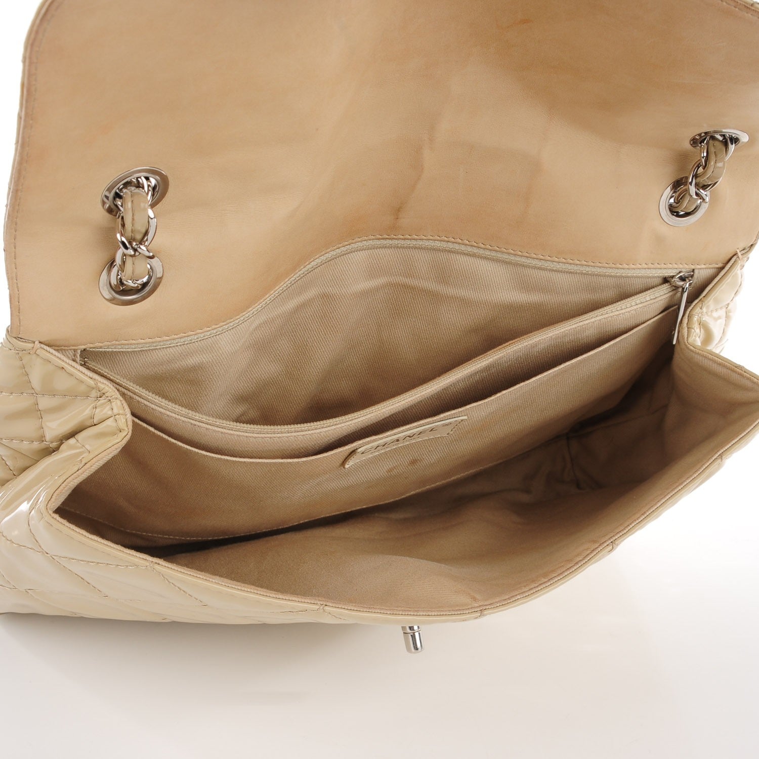 Chanel Vinyl Quilted In The Business Flap Bag Beige 5 of 8