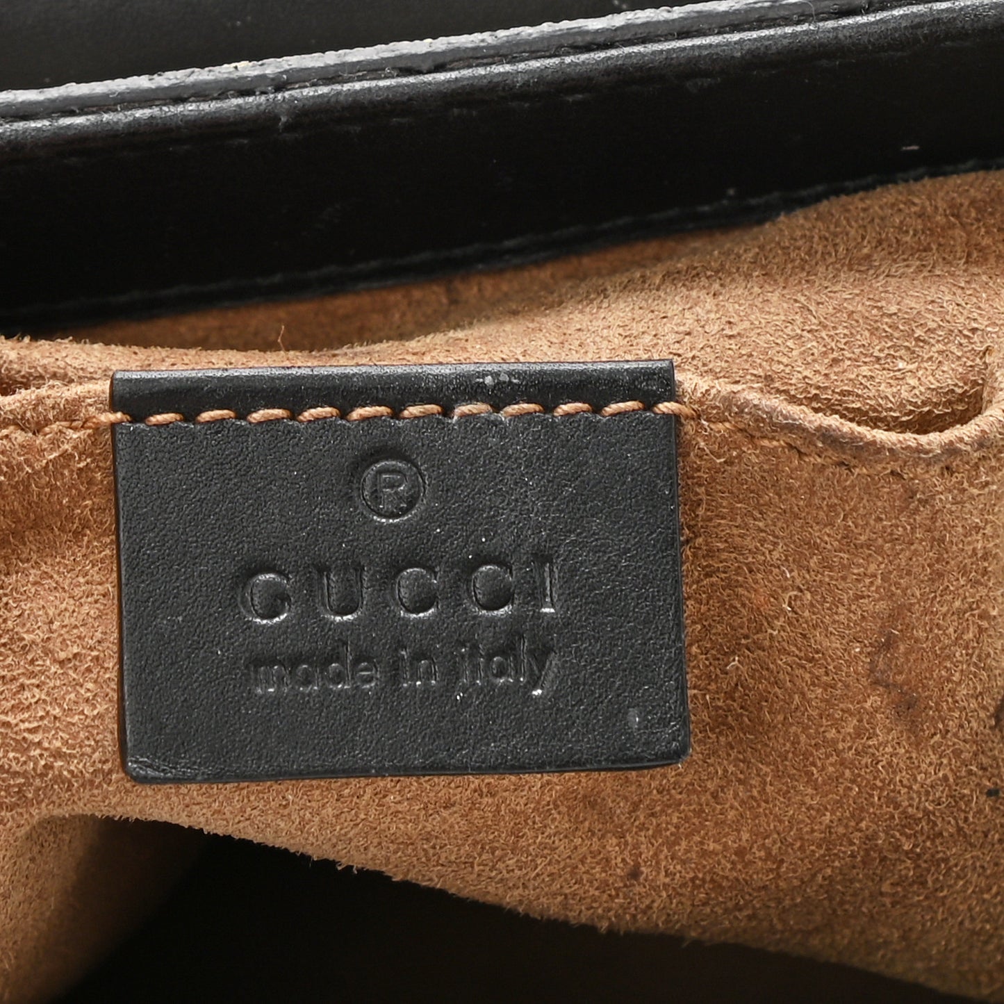 GG Supreme Monogram Web Medium Padlock Messenger Shoulder Bag Black