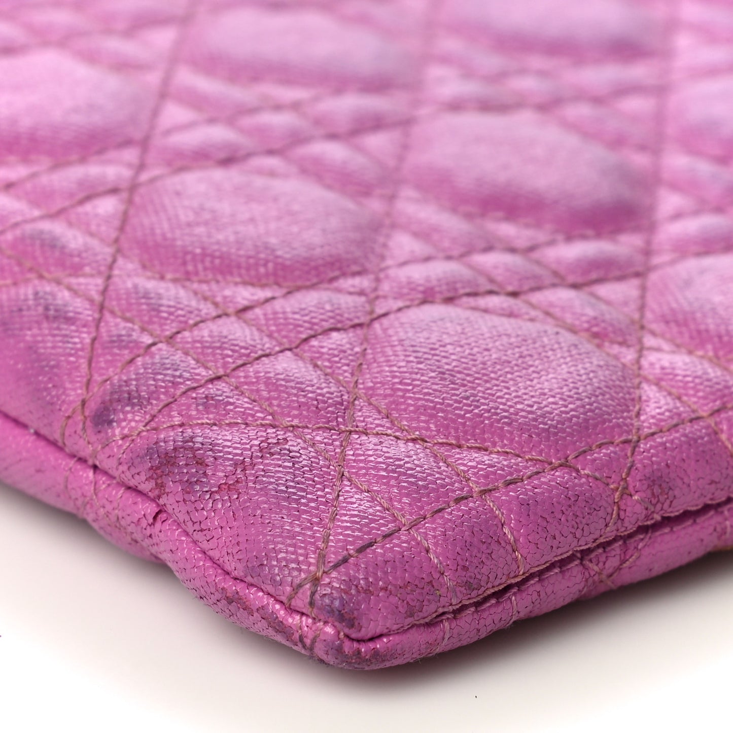 Coated Canvas Cannage Panarea Pouch Purple