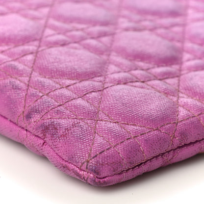 Christian Dior Coated Canvas Cannage Panarea Pouch Purple 10 of 16