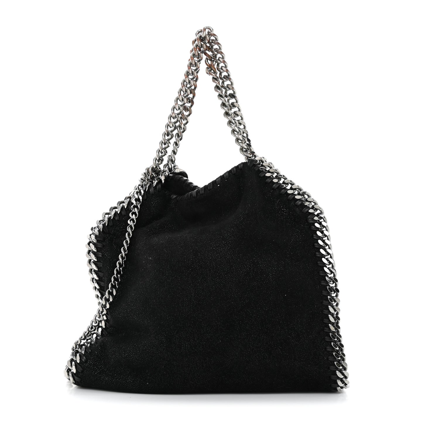 Shaggy Deer Mini Falabella Fold Over Tote Black