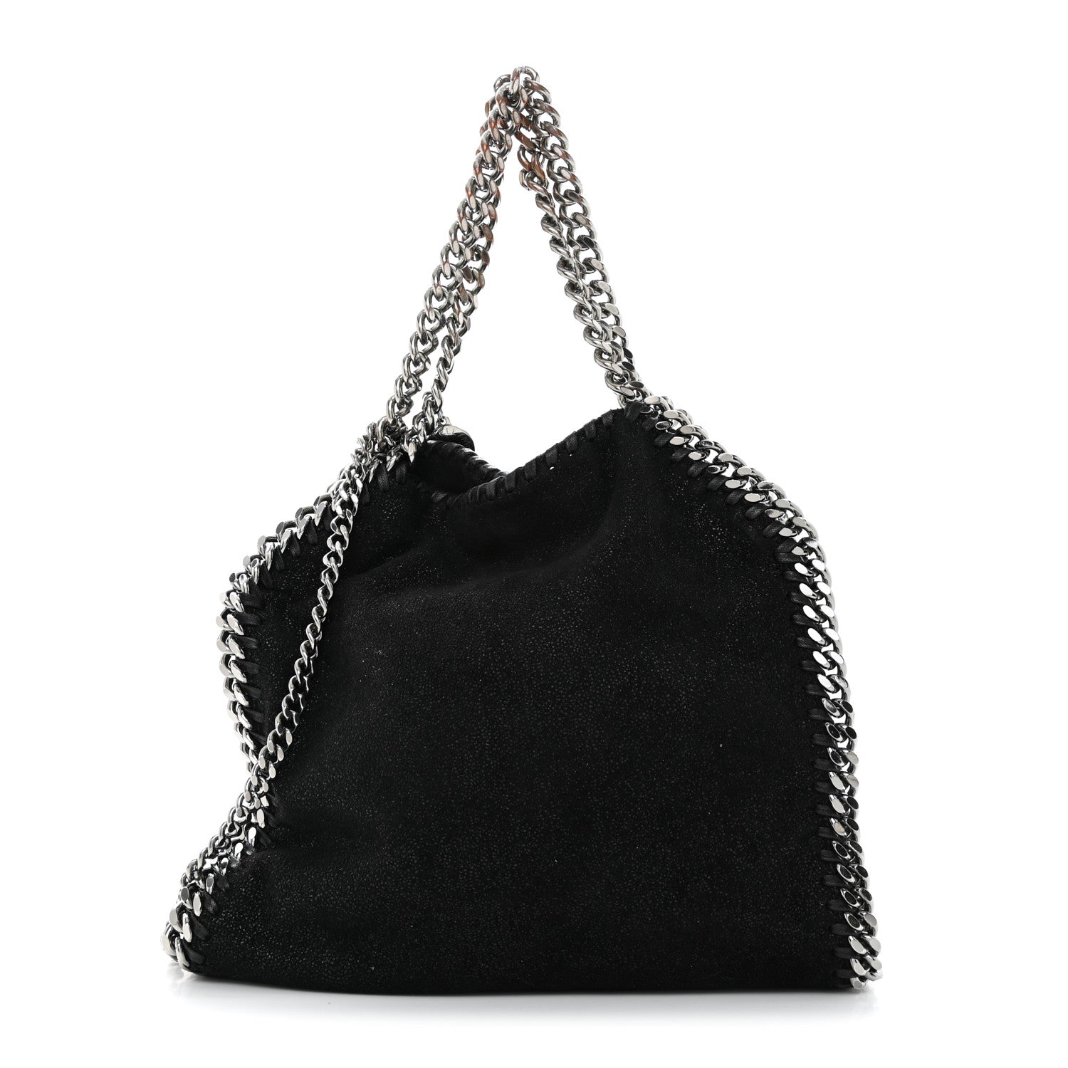 Stella McCartney Shaggy Deer Mini Falabella Fold Over Tote Black 1 of 11