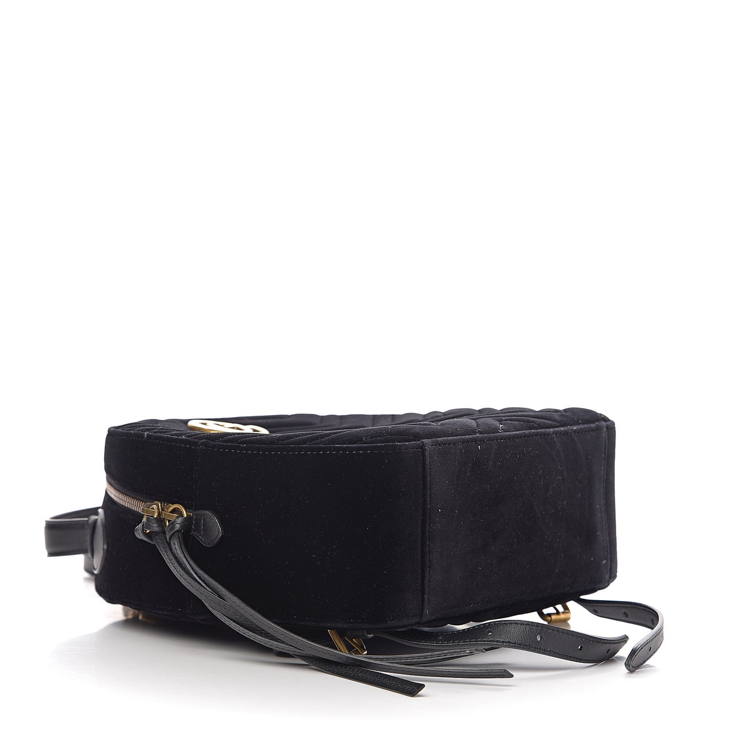 Velvet Matelasse GG Marmont Dome Backpack Black