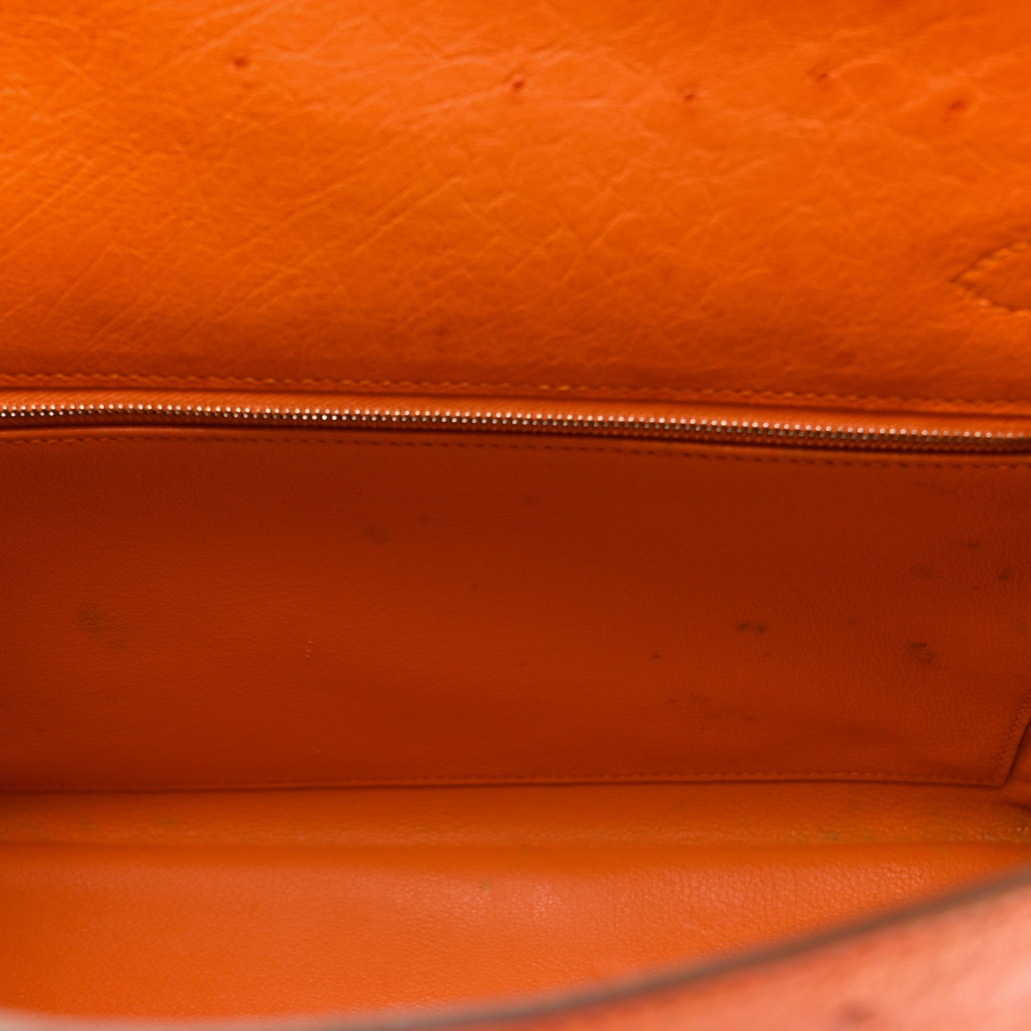 Hermes Ostrich Kelly Retourne 32 Orange 11 of 20