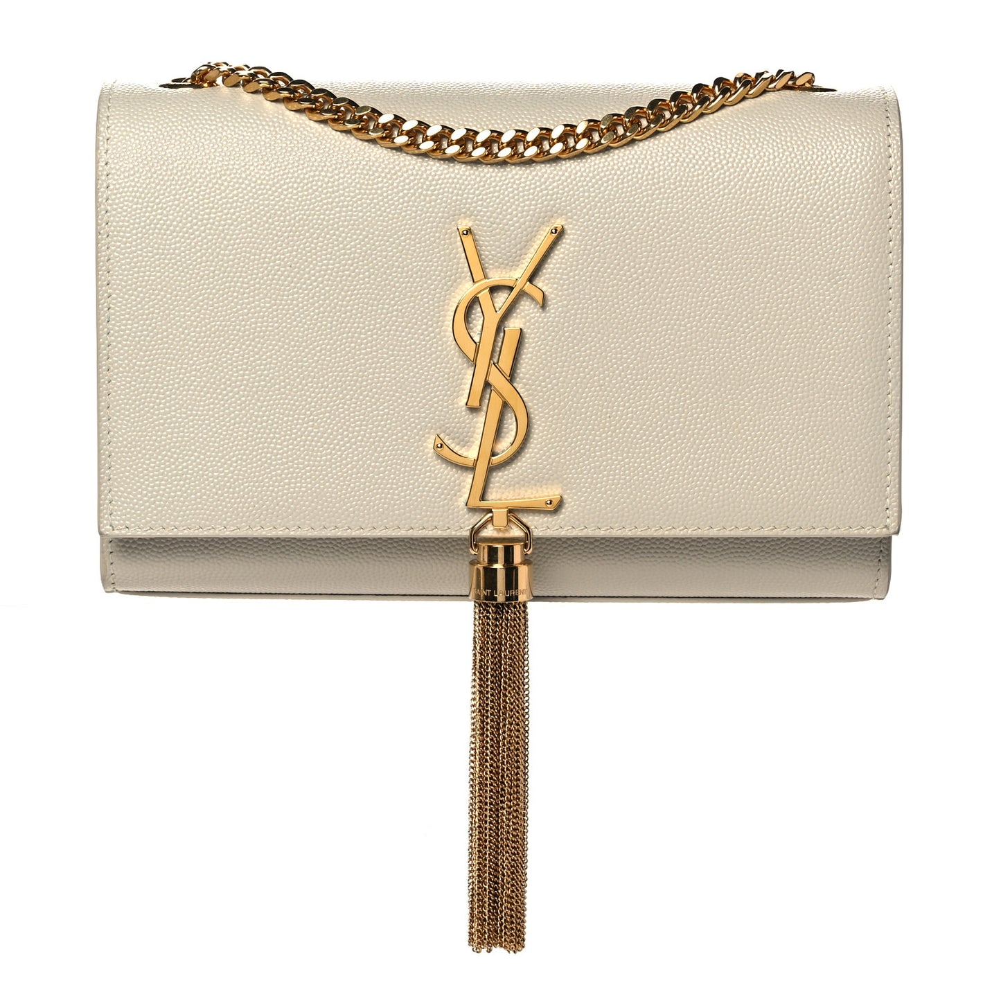 Grain De Poudre Small Classic Monogram Kate Tassel Satchel Crema Soft