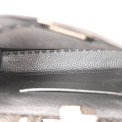Fendi Cuoio Romano Lux Selleria Mini Peekaboo Iconic Satchel Argento 6 of 11