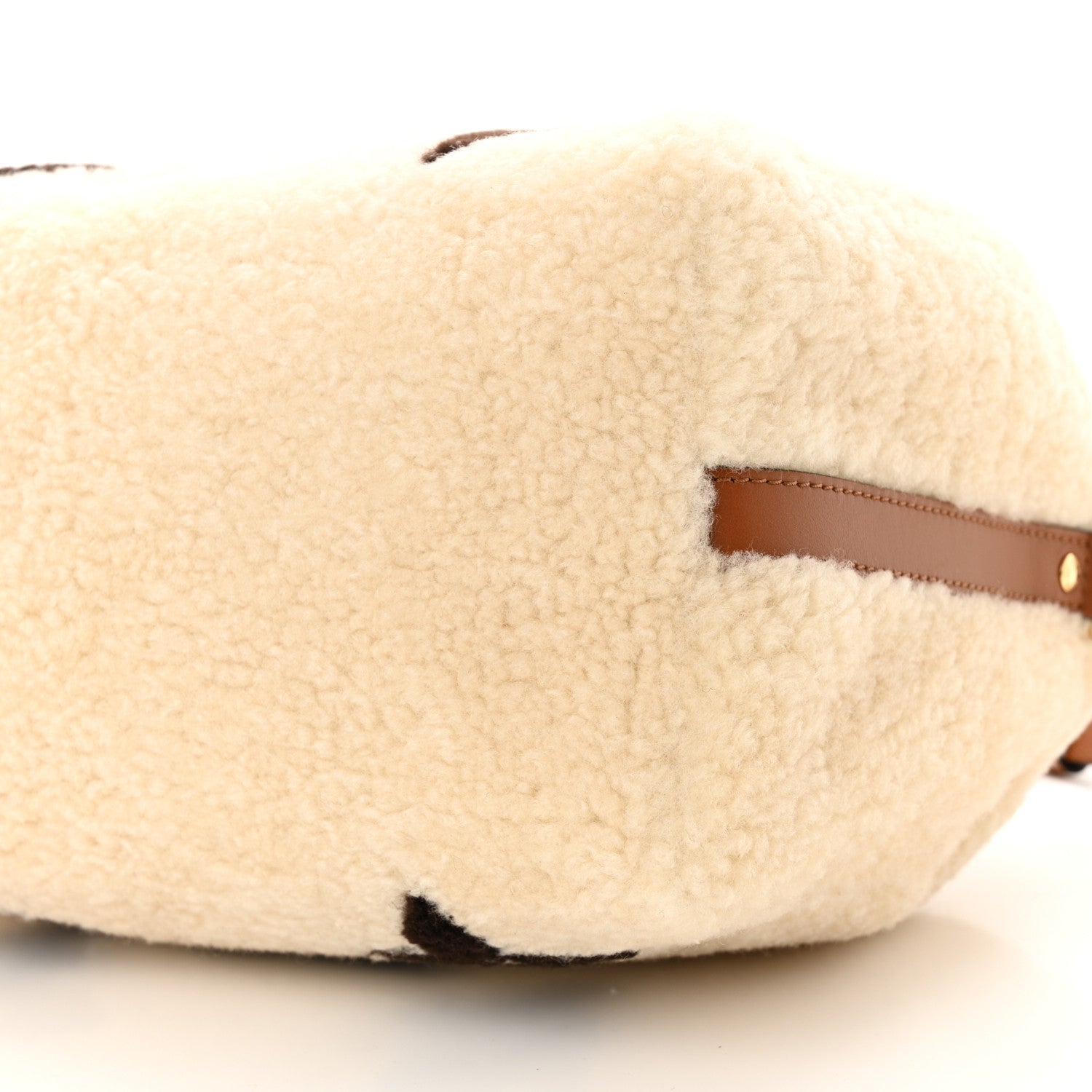 Louis Vuitton Monogram Shearling Speedy Bandouliere 25 Cream Brown 9 of 9
