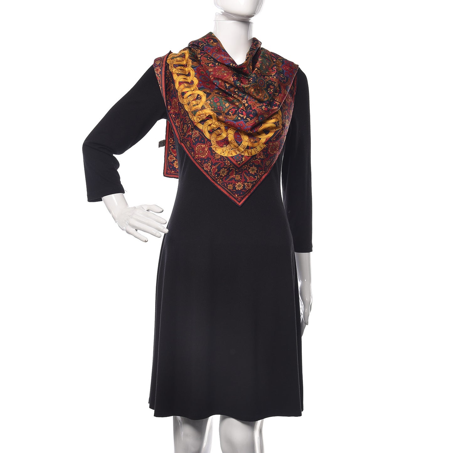 Silk Chain Scarf Multicolor