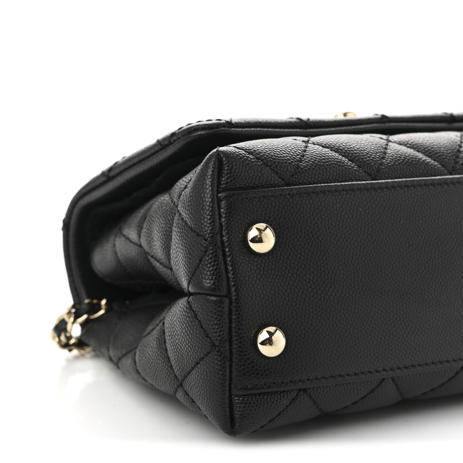 Chanel Caviar Quilted Extra Mini Coco Handle Flap Black 9 of 11