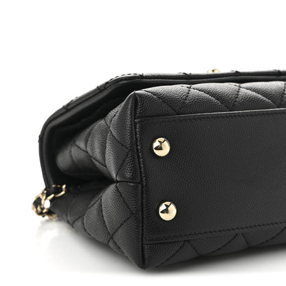 Chanel Caviar Quilted Extra Mini Coco Handle Flap Black 9 of 11