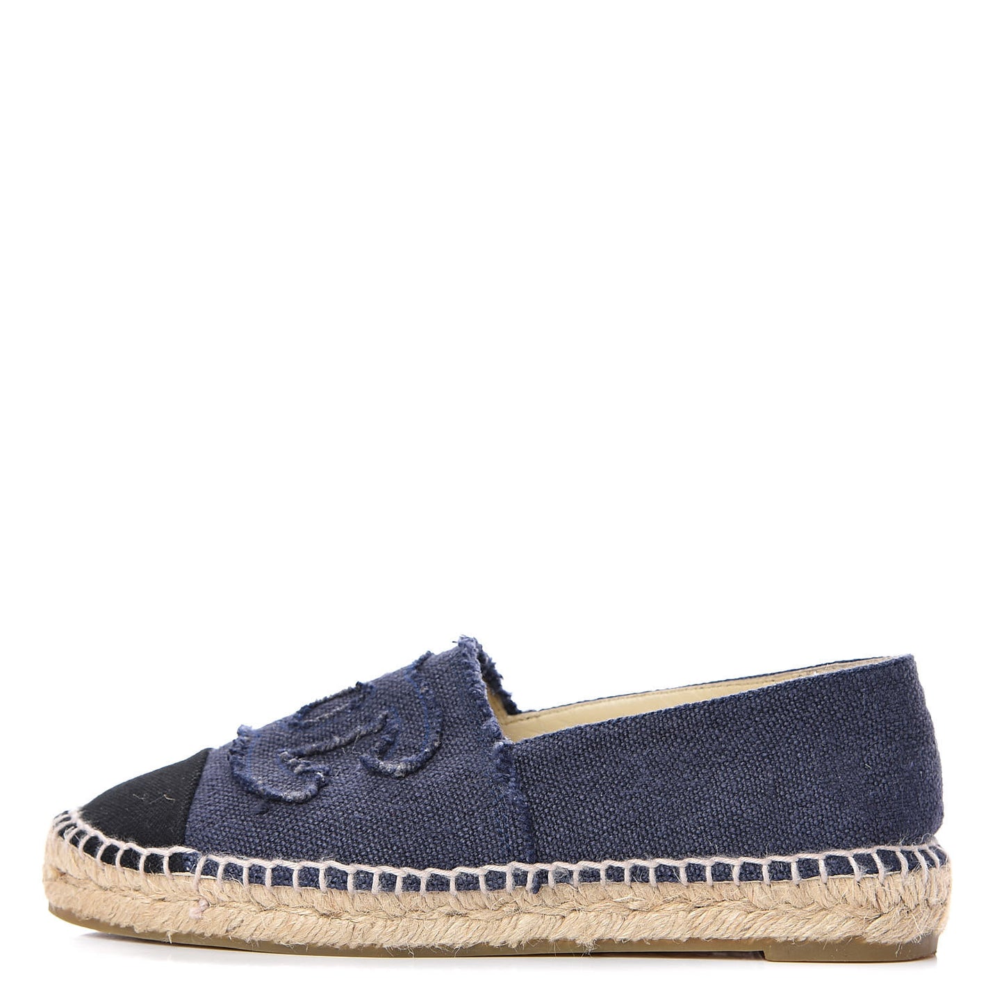 Denim Toile CC Espadrilles 36 Navy Black