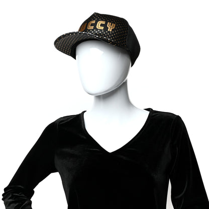 Gucci X SEGA Calfskin GUCCY Stars Baseball Hat XL Black Gold 2 of 9