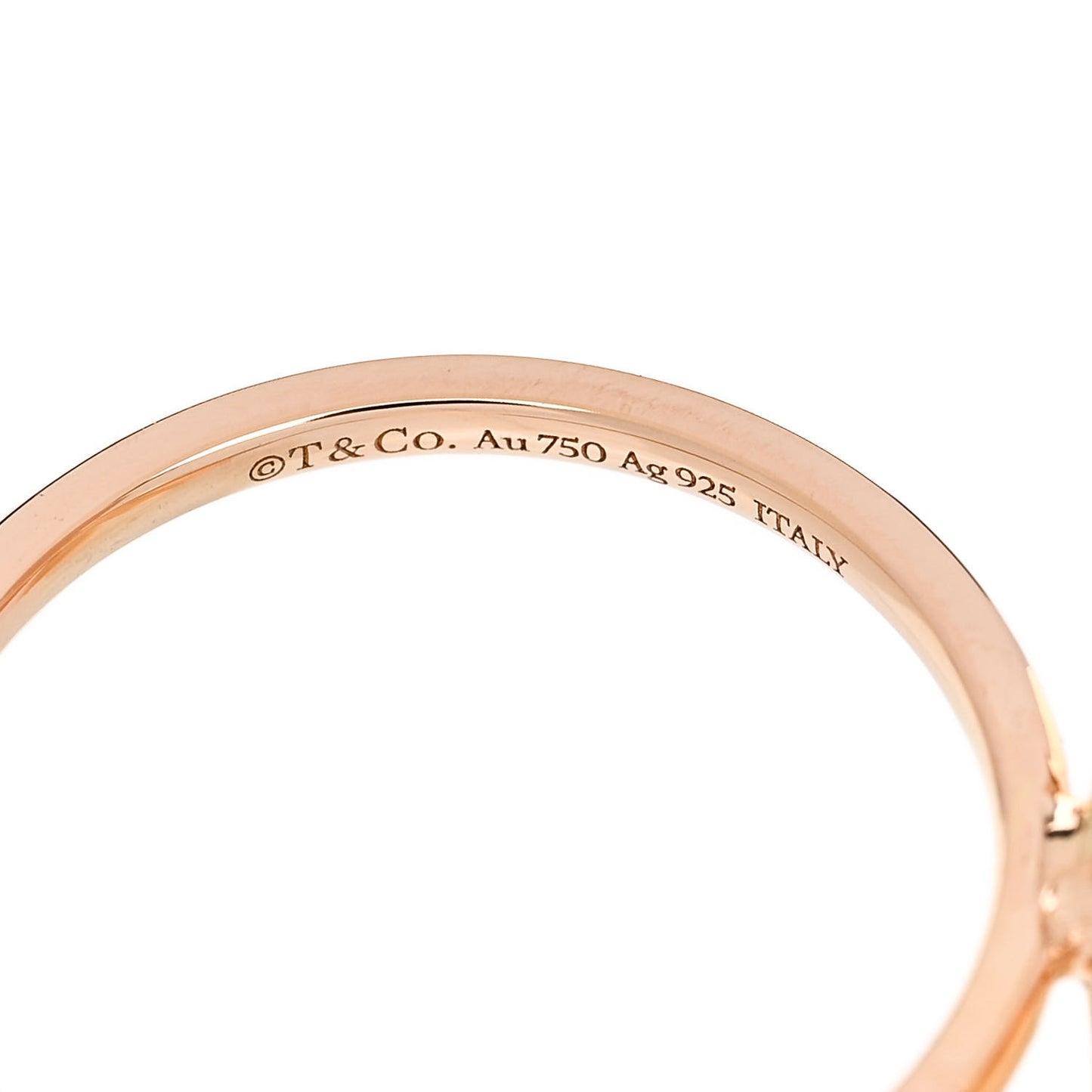 18K Rose Gold Sterling Silver Return to Tiffany Love Bugs Butterfly Ring 52 6
