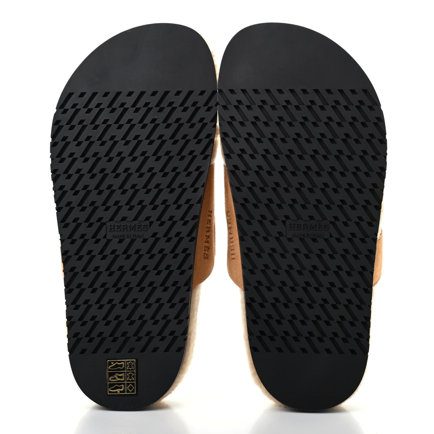 Suede Goatskin Woolskin Womens Chypre Sandals 37 Golden Beige
