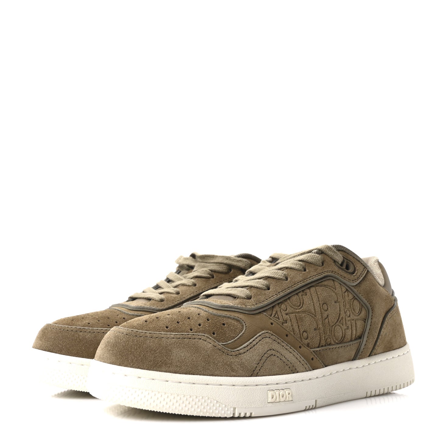 Suede Calfskin Mens B27 Uptown Low Top Sneaker 40 Khaki