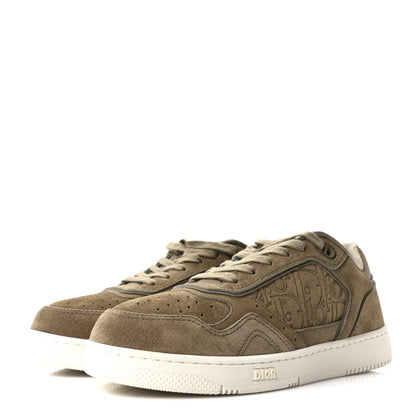 Christian Dior Suede Calfskin Mens B27 Uptown Low Top Sneaker 40 Khaki 4 of 10