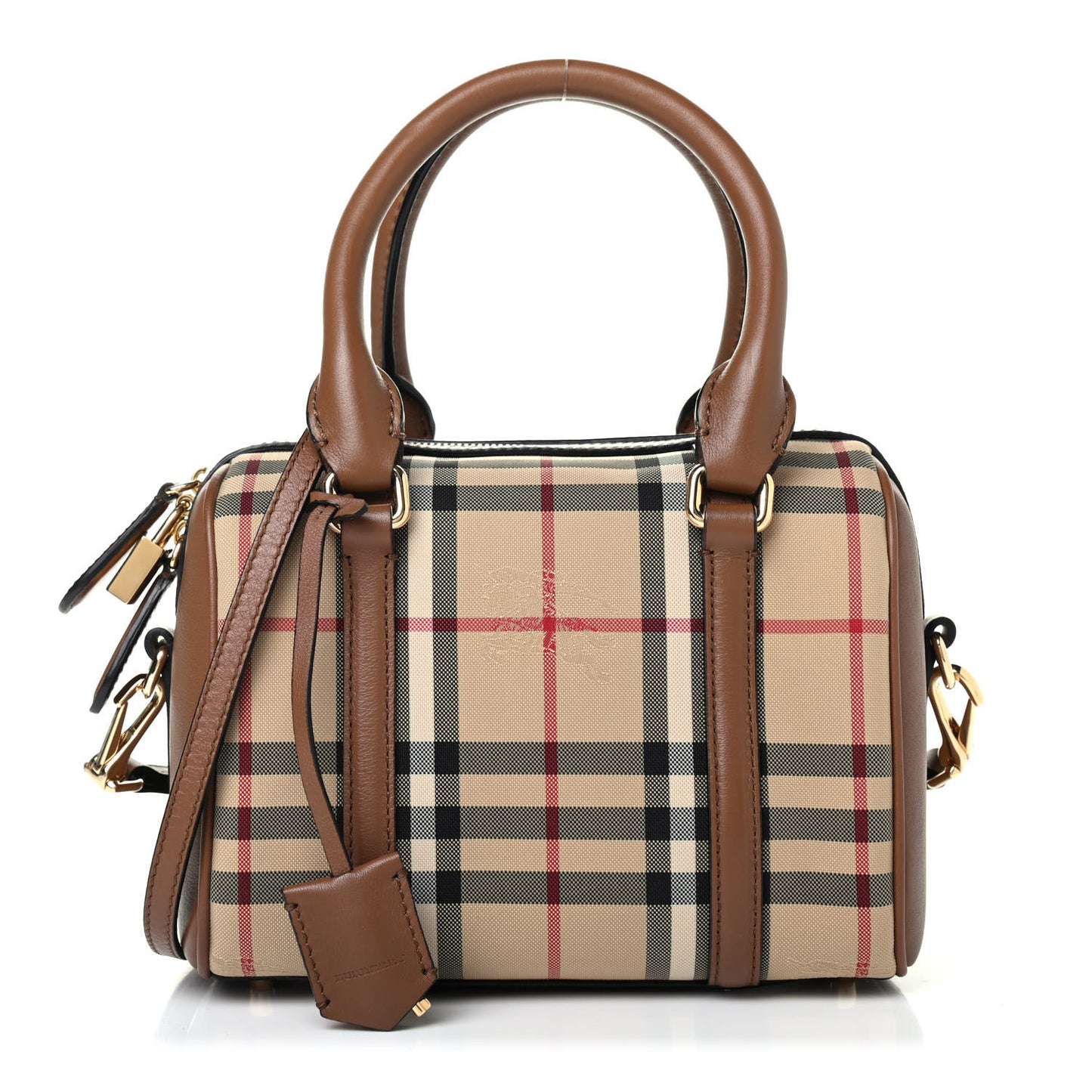Horseferry Check Small Alchester Bowling Bag Honey Tan