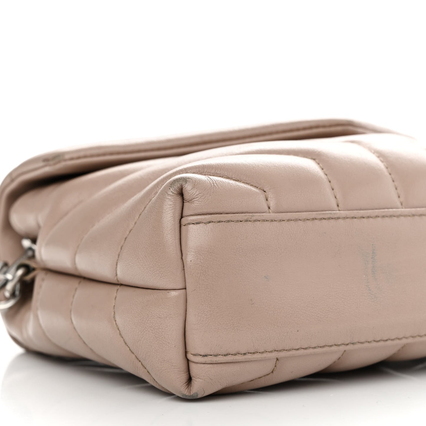 Calfskin Y Quilted Monogram Toy Loulou Crossbody Bag Dark Beige