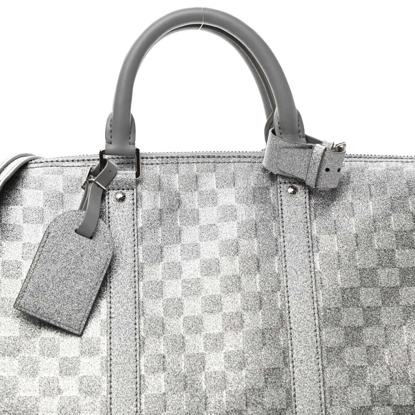Damier Glitter Keepall Bandouliere 50 Silver