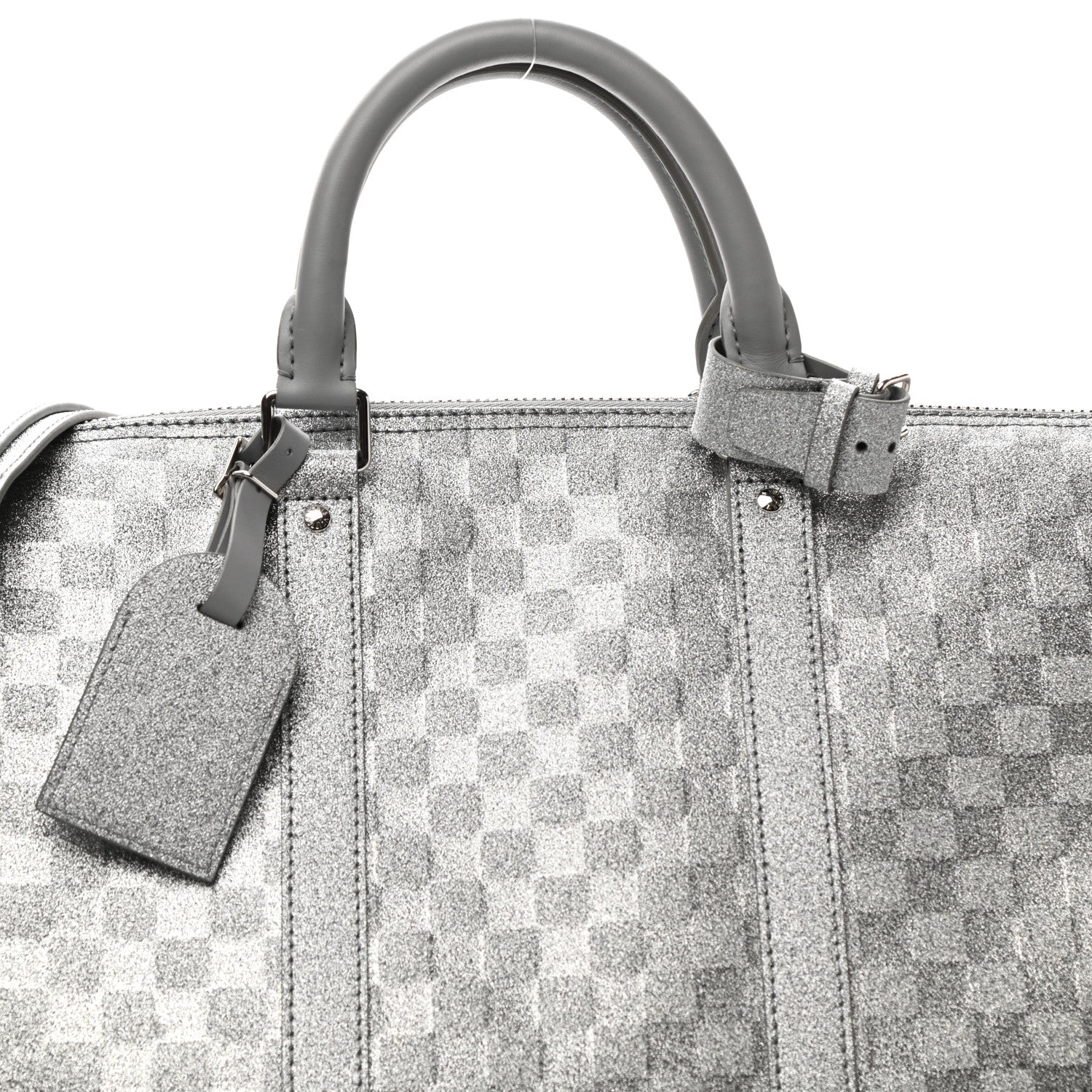 Louis Vuitton Damier Glitter Keepall Bandouliere 50 Silver 7 of 9