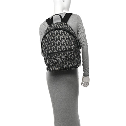 Christian Dior Oblique Calfskin Rider Backpack Beige Black 2 of 9