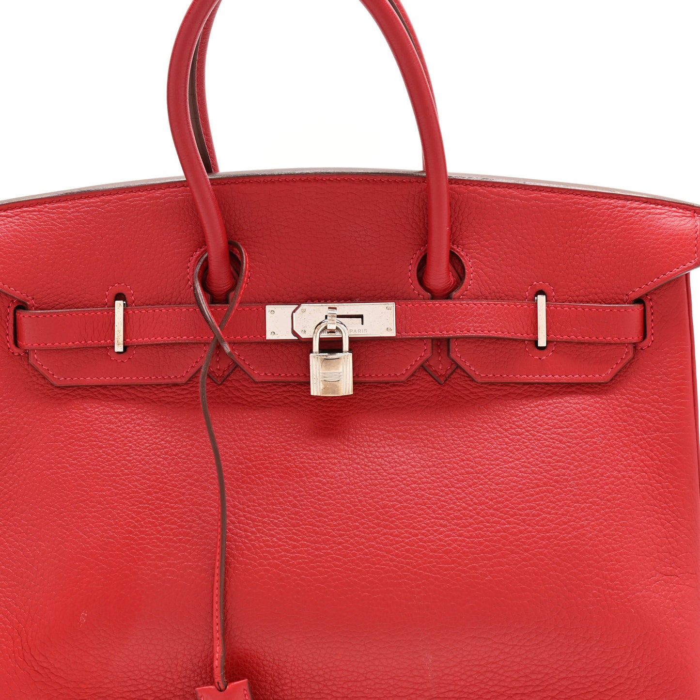 Taurillon Clemence Birkin 35 Rouge Vif