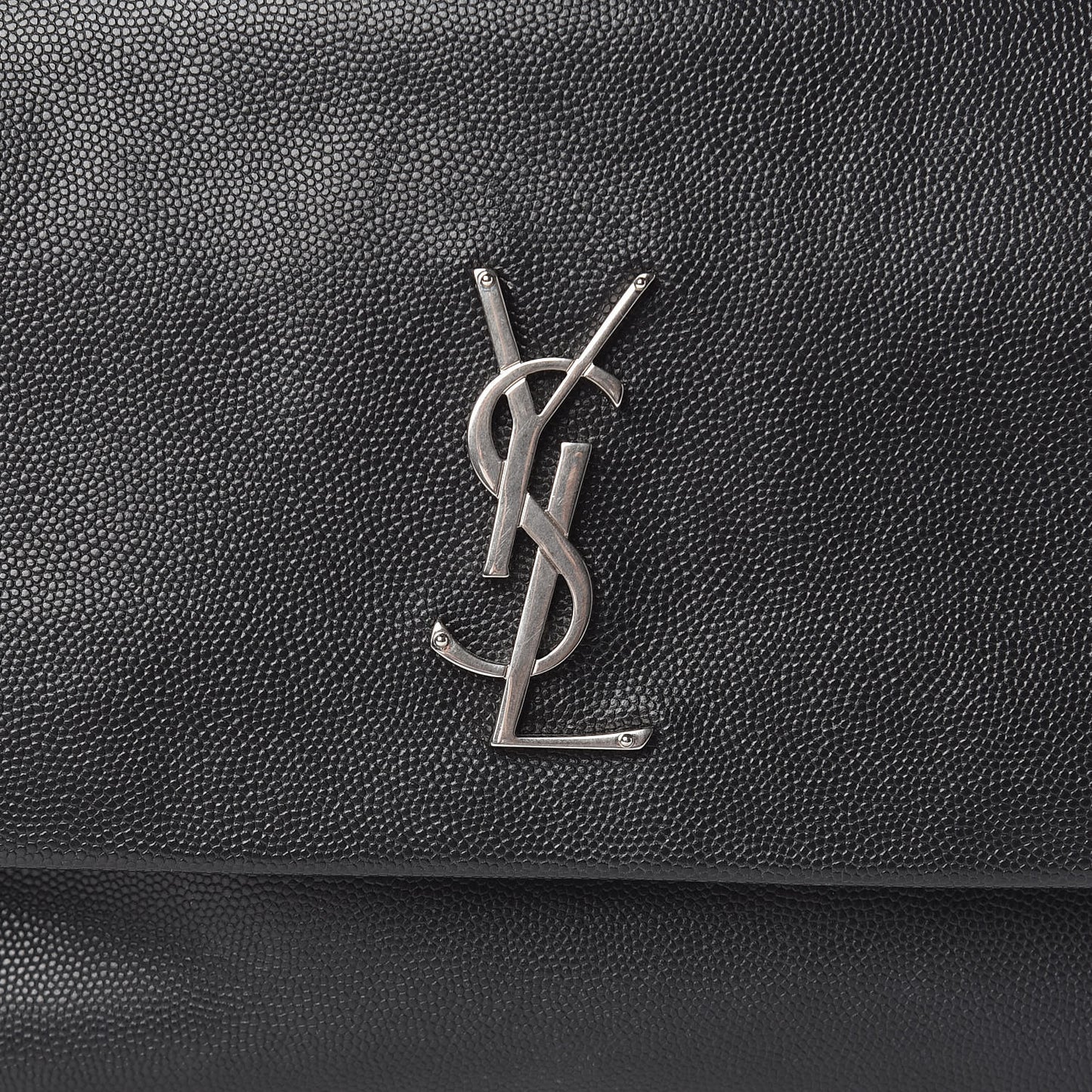 Grain De Poudre Medium West Hollywood Monogram Fold-Over Black