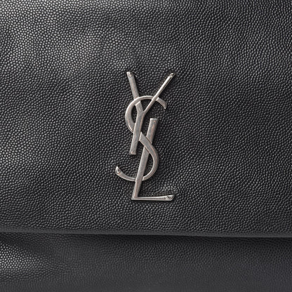 Saint Laurent Grain De Poudre Medium West Hollywood Monogram Fold-Over Black 11 of 11