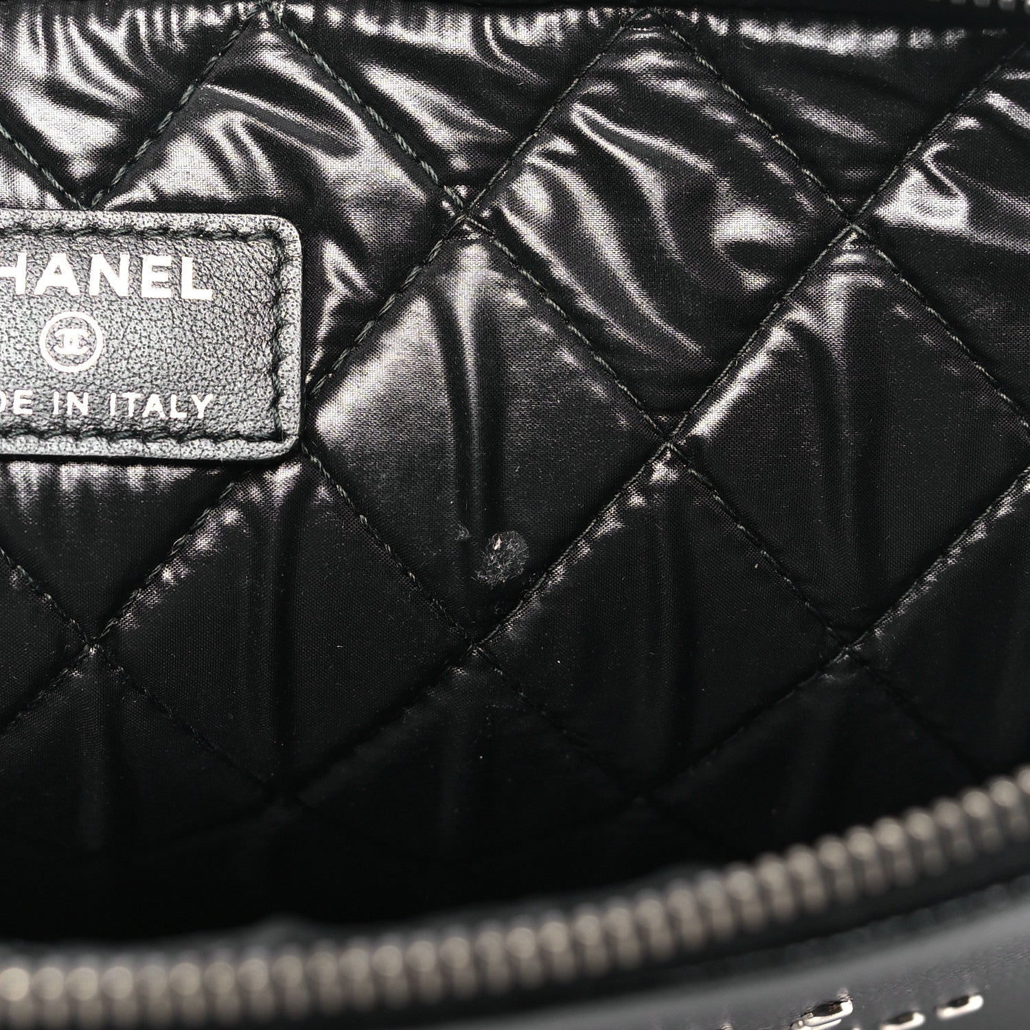 Chanel Caviar Studded Medium Deauville Pouch Black 11 of 11