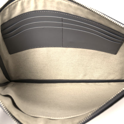 Gucci Calfskin GG Tennis Embossed Wristlet Pouch Grey 5 of 8
