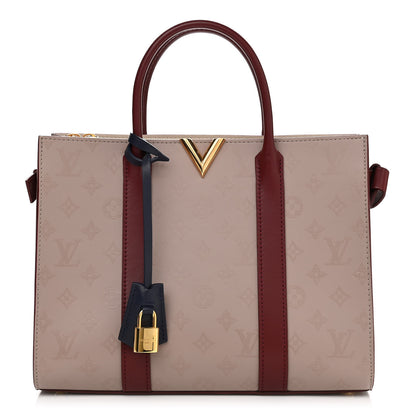 Louis Vuitton Monogram Cuir Plume Very Tote MM Mastic Raisin 1 of 10