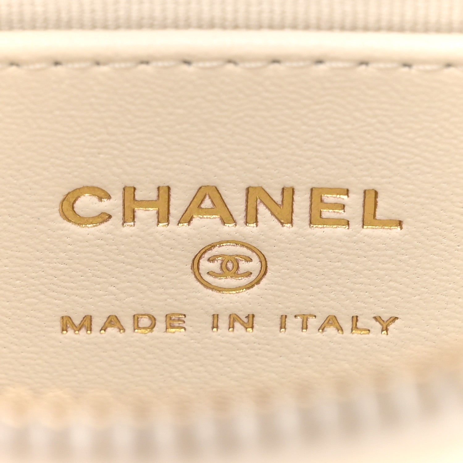 Chanel Lambskin Quilted Chain Around Pouch White 6 of 11