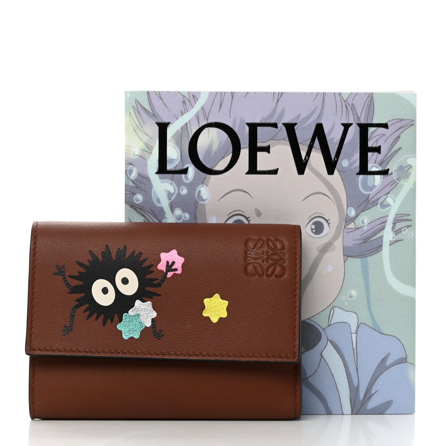Loewe X SPIRITED AWAY Calfskin Susuwatari Small Vertical Wallet