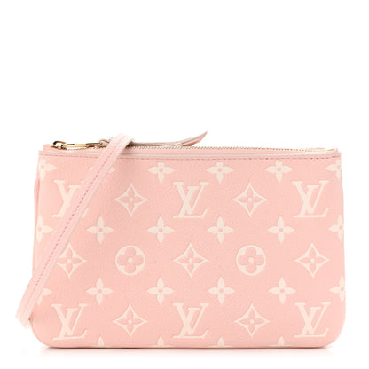 Louis Vuitton Empreinte Monogram Double Zip Pochette Rose 1 of 14